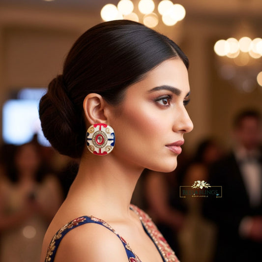 pink-ethnic-Stud-Earrings