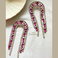 Pink Drop Tassel Earrings