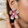 Pink Blossom Statement Earrings