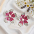Pink Blossom Statement Earrings