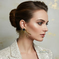 golden druzzy statement earrings
