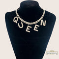 Queen party statement necklace