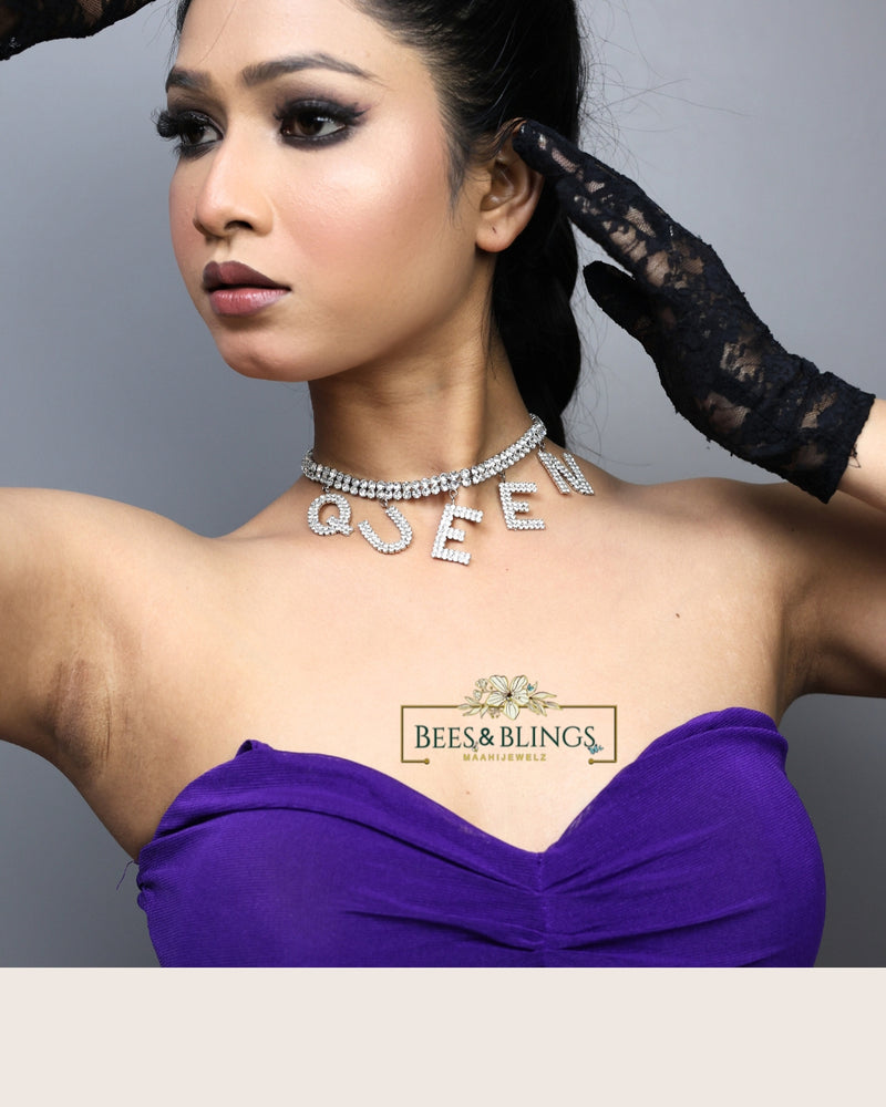 Queen party statement necklace