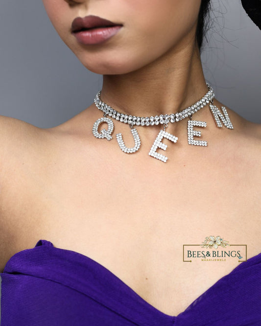 Queen party statement necklace