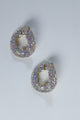 Rosegold crystal statement studs