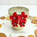 red-floral-earrings