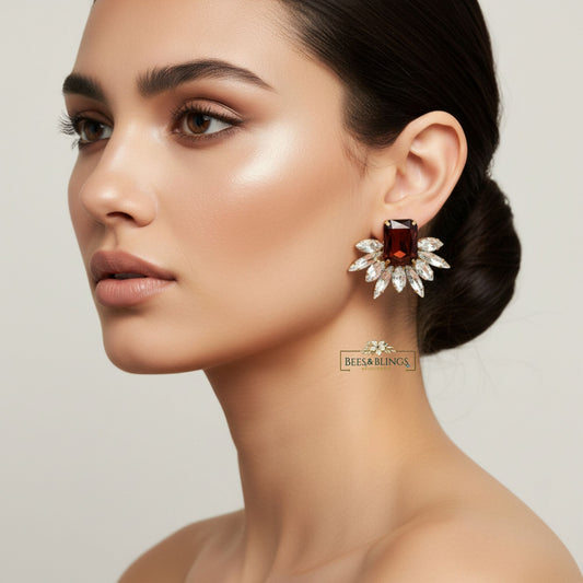 red-rhinestone-statement_studs-earrings