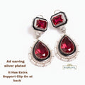 Red Crystal AD Drop Earrings