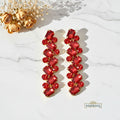 Ruby Red Crystal Statement Earrings