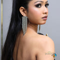 silver-Rhinestone-Tassel-Hoop-Statement-Earrings
