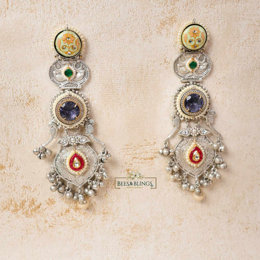 silver-silsila-wedding-jhumkas-front