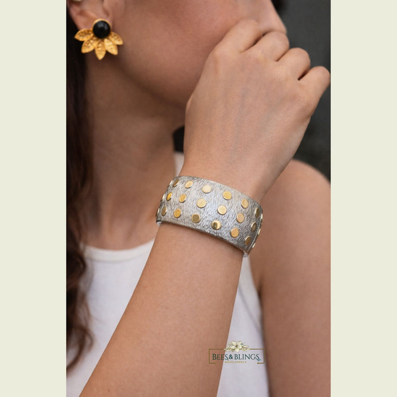 silver anti tarnish statement bracelet