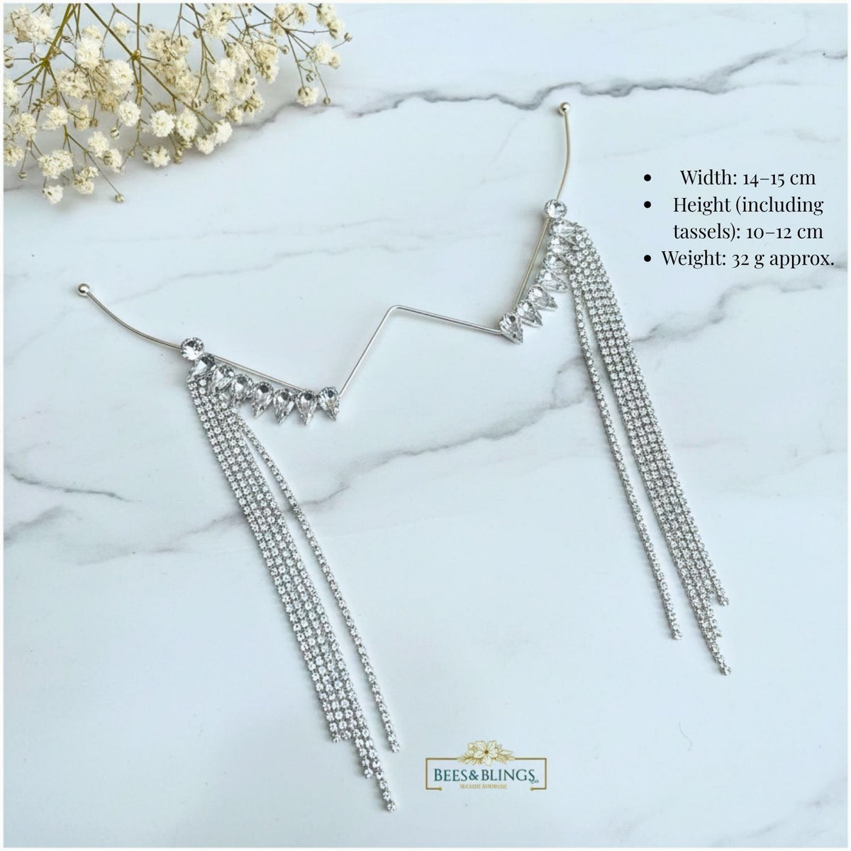 Silver Crystal Sunglasses Statement Facelet