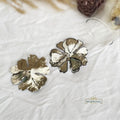 Silver Floral Statement Earrings