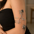 Silver floral Arm cuff