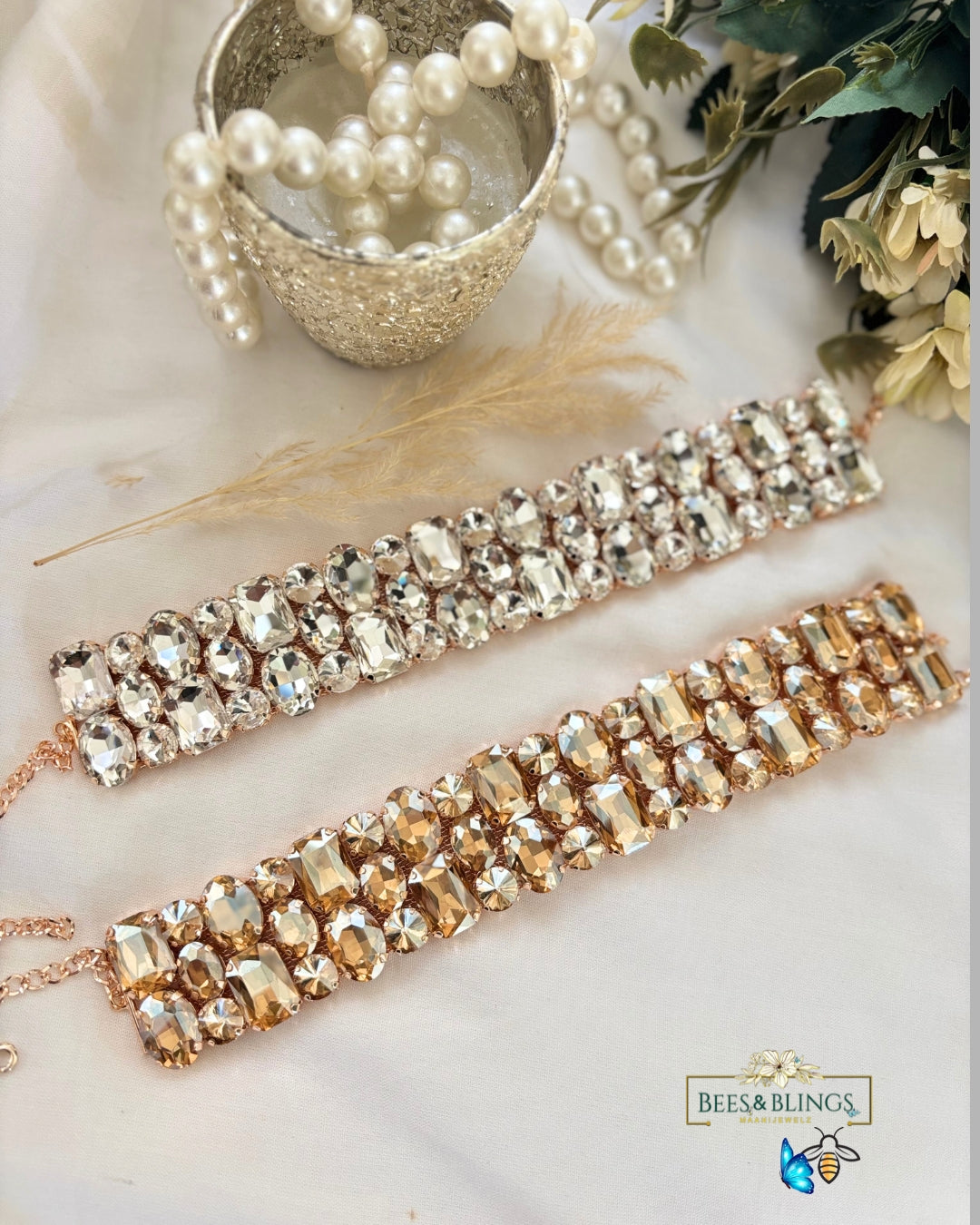 partywear-glass stone-choker-necklace
