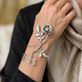 Silver floral Arm cuff