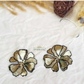 Silver Floral Statement Earrings