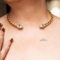 Golden Collar Statement Necklace