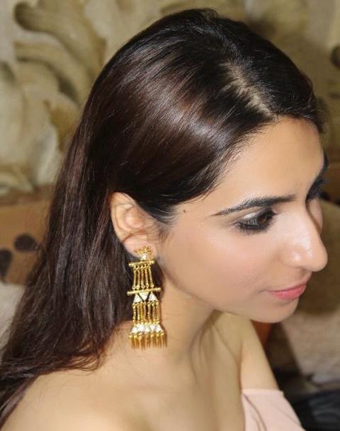 golden kundan tassel earrings