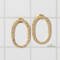 goldplated hoop statement earrings