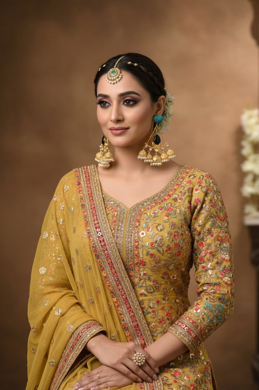 turquoise-chandbali-statement-earrings-model