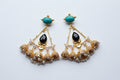 turquoise-handmade-chandbali-statement-earrings