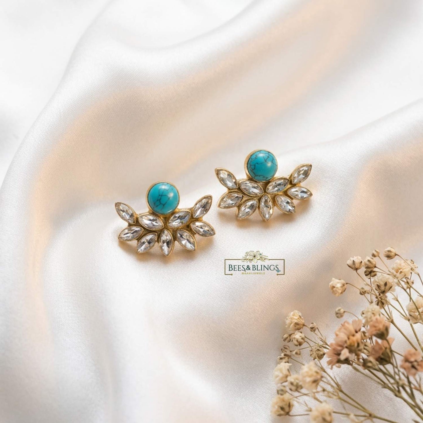 Ferozi Kundan Statement Studs