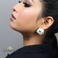 white-enamel-studs-earrings