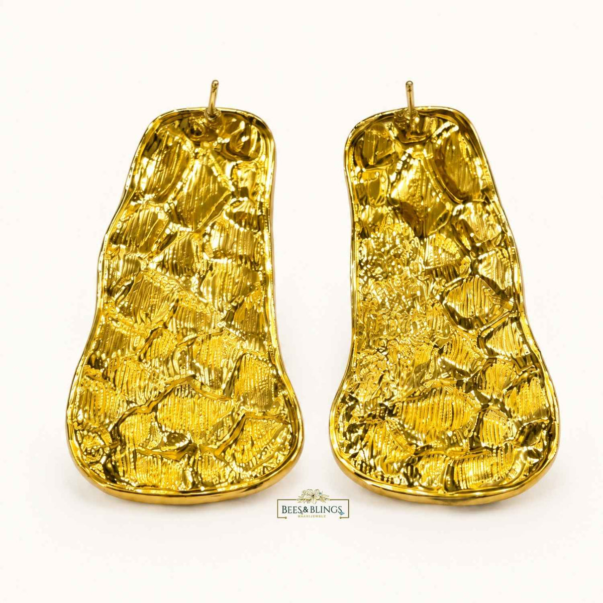 White Enamel Statement Earring