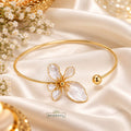 Golden Mother-Pearl Open Cuff Bracelet