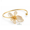 Golden Mother-Pearl Open Cuff Bracelet