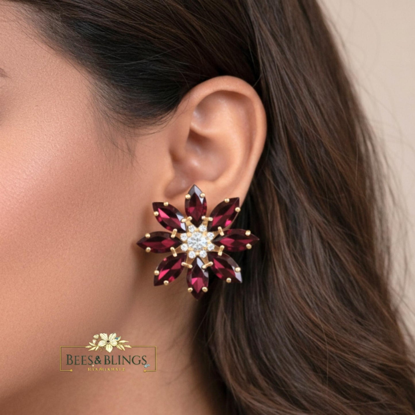 wine-rhinestone-statement-studs-earrings