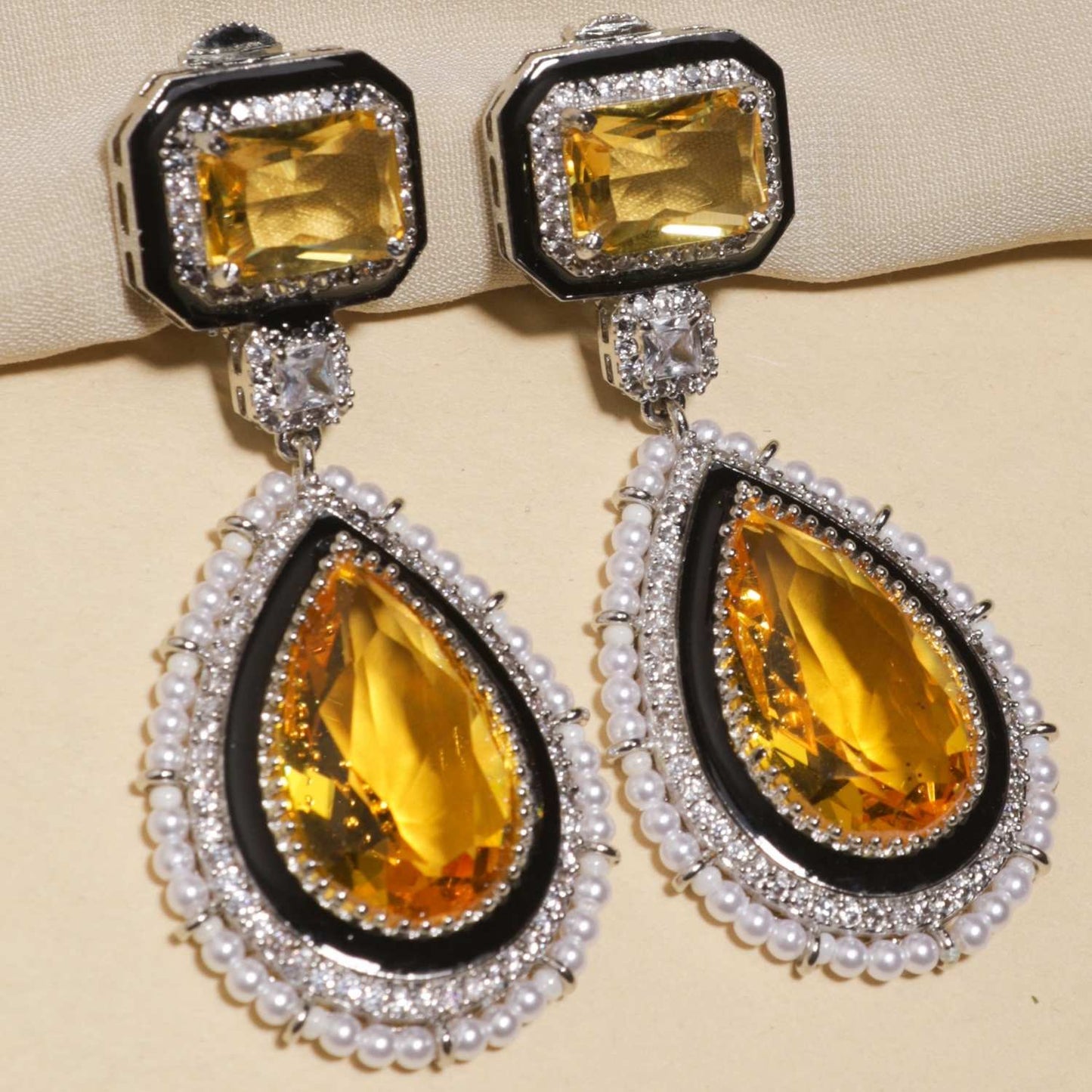 yellow-drop-earrings